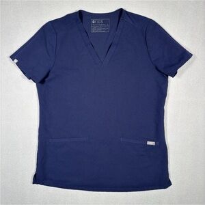 FIGS Technical Collection Shirt Women’s Small Navy Blue Catarina Scrub Top